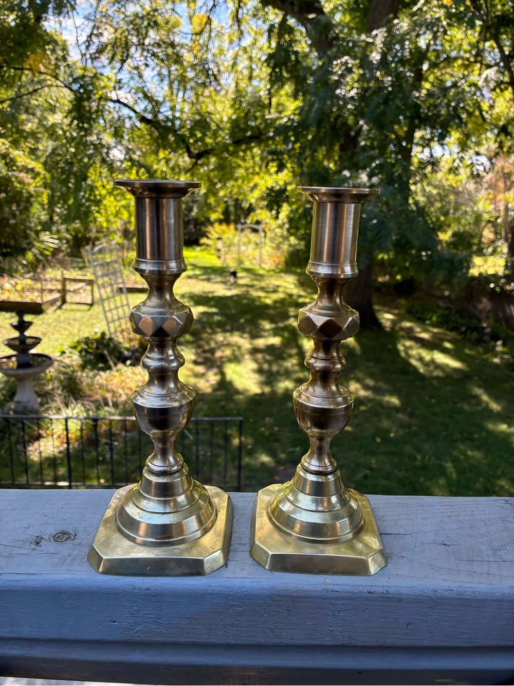 Vintage Brass Candlestick Pair 7 1/2”